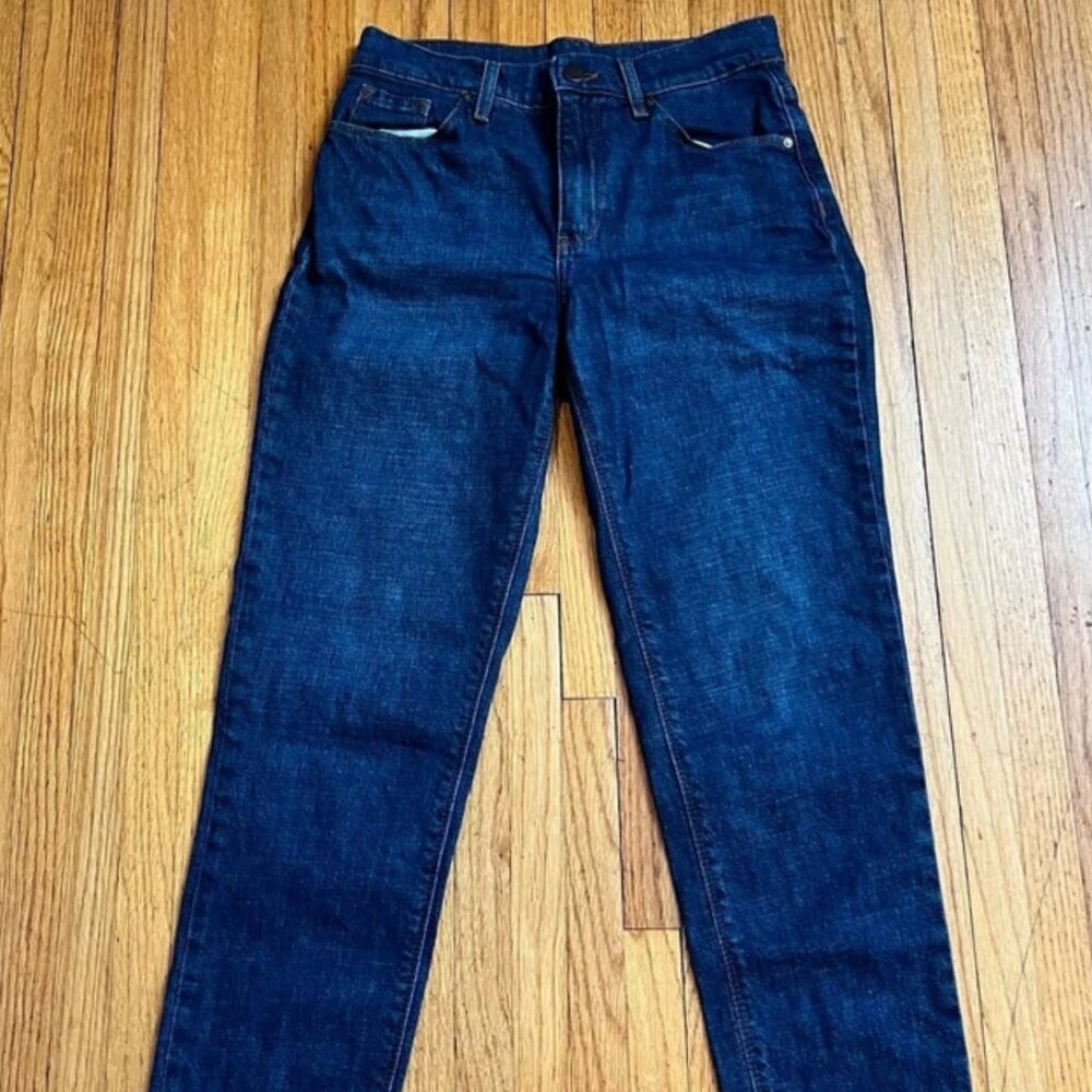 Mott & Bow Jeans Womens 26 X28 Mom Blue Stretch Denim Hemp